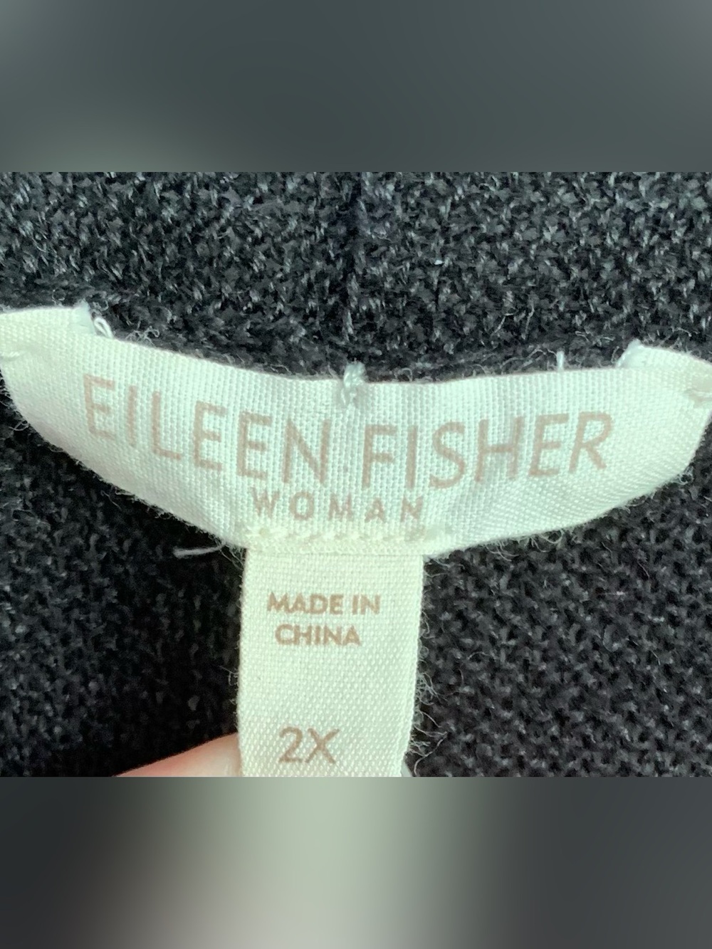Eileen Fisher Linen Black Short-sleeve Open-Front Cardigan - Picture 2 of 5